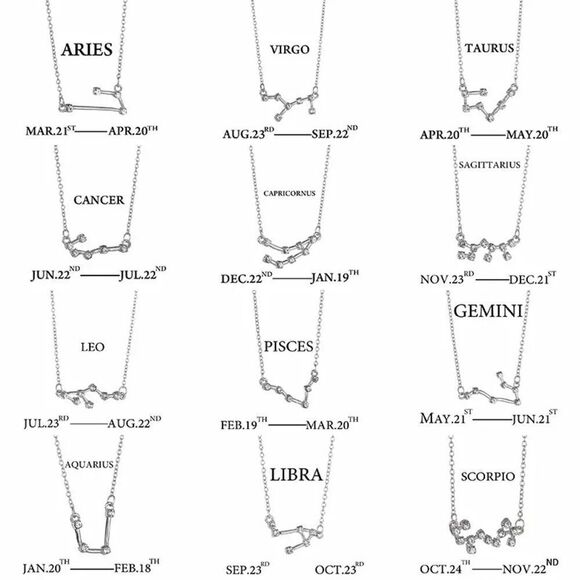 Zodiac Constellation Fashion Necklace - Picture 5 of 5